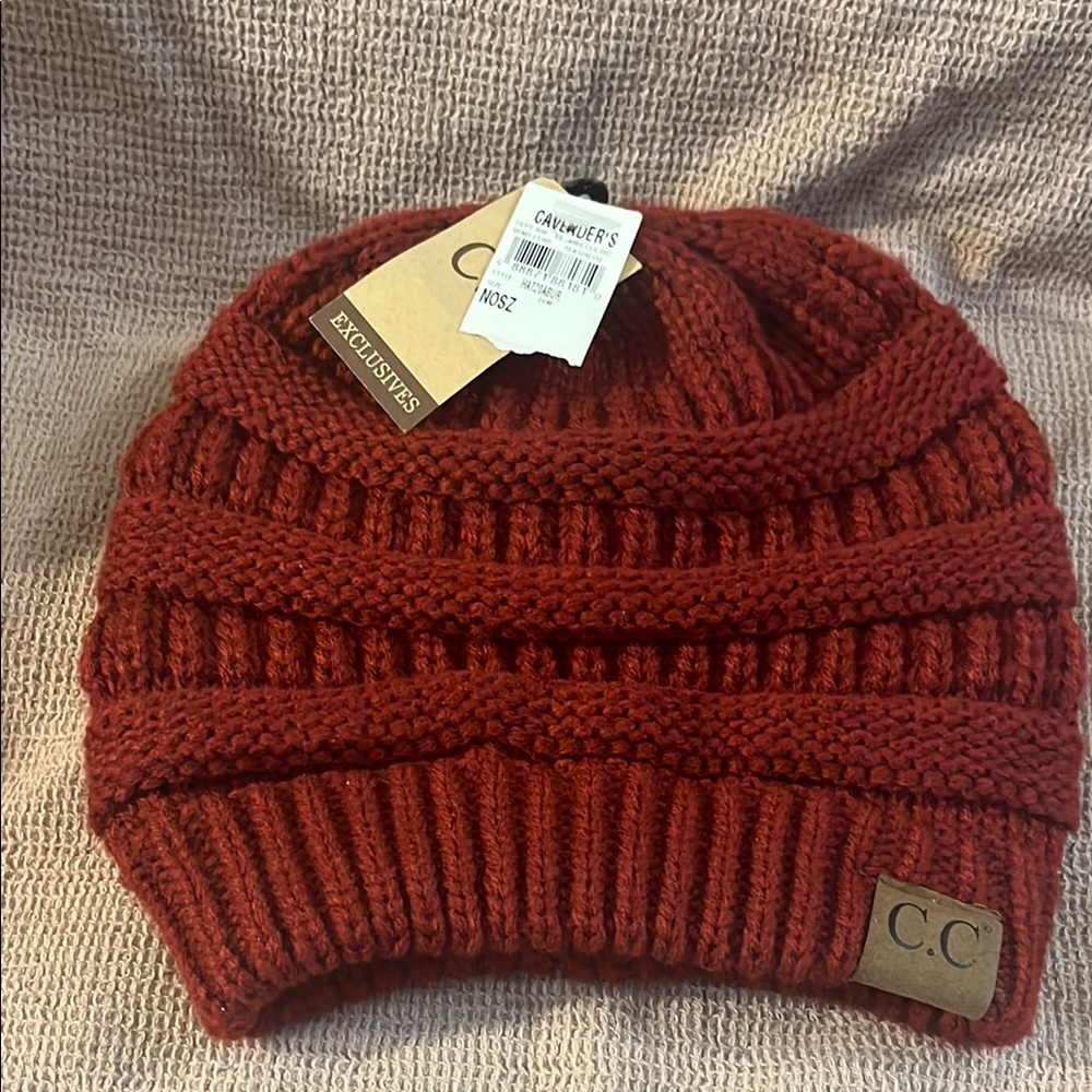 NWT C.C Red Knit Beanie